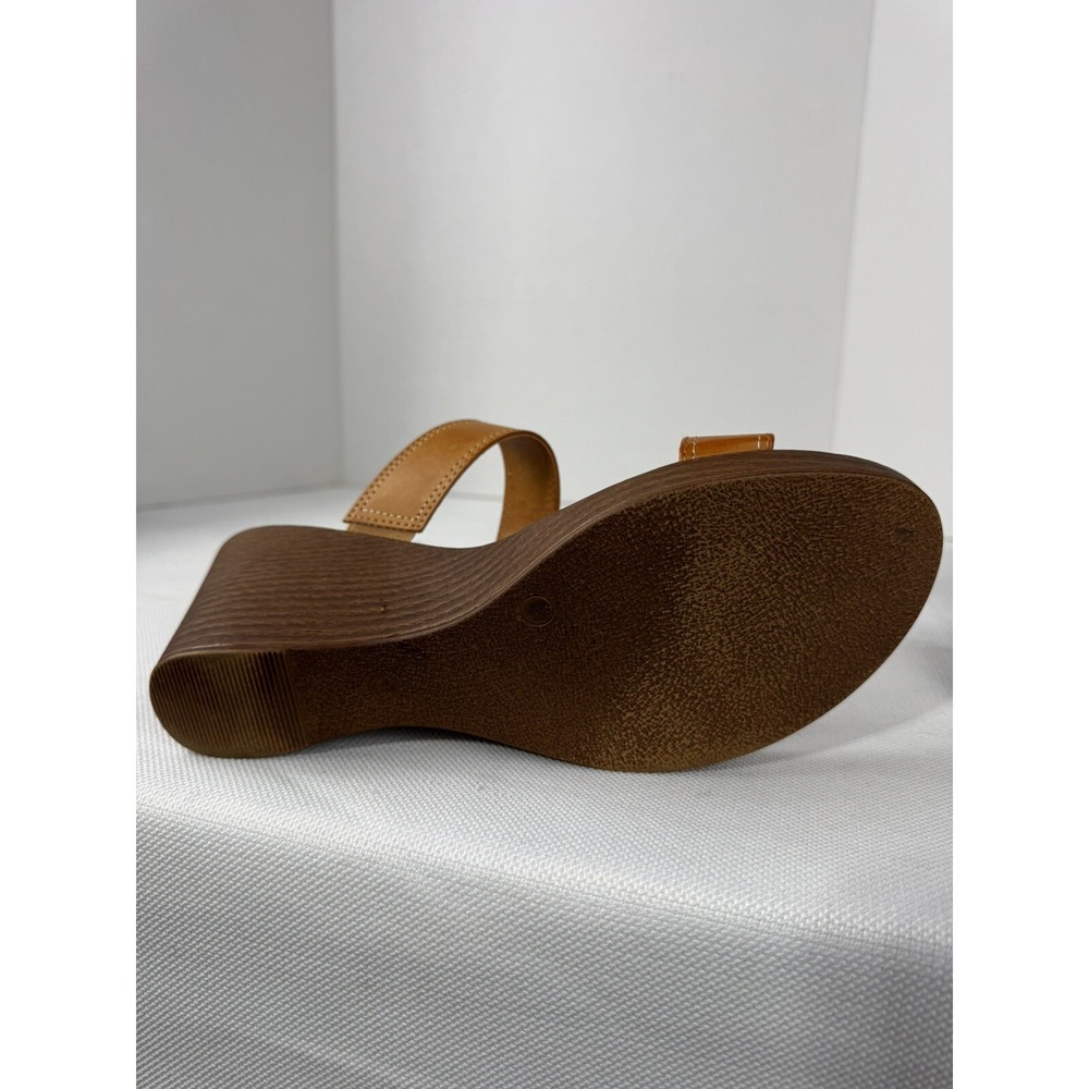 Handmade Italian Brown Wedge Sandals Women's Size 8 - Picture 15 of 16